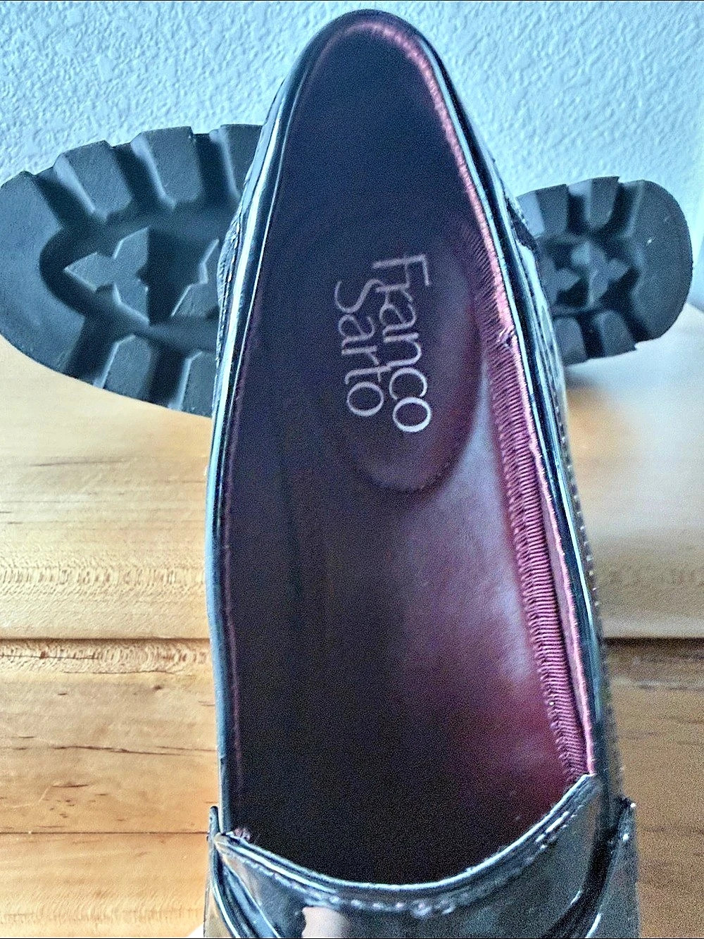 Franco Sarto Carolynn Tassel Lug Sole Loafer Black - Picture 6 of 7